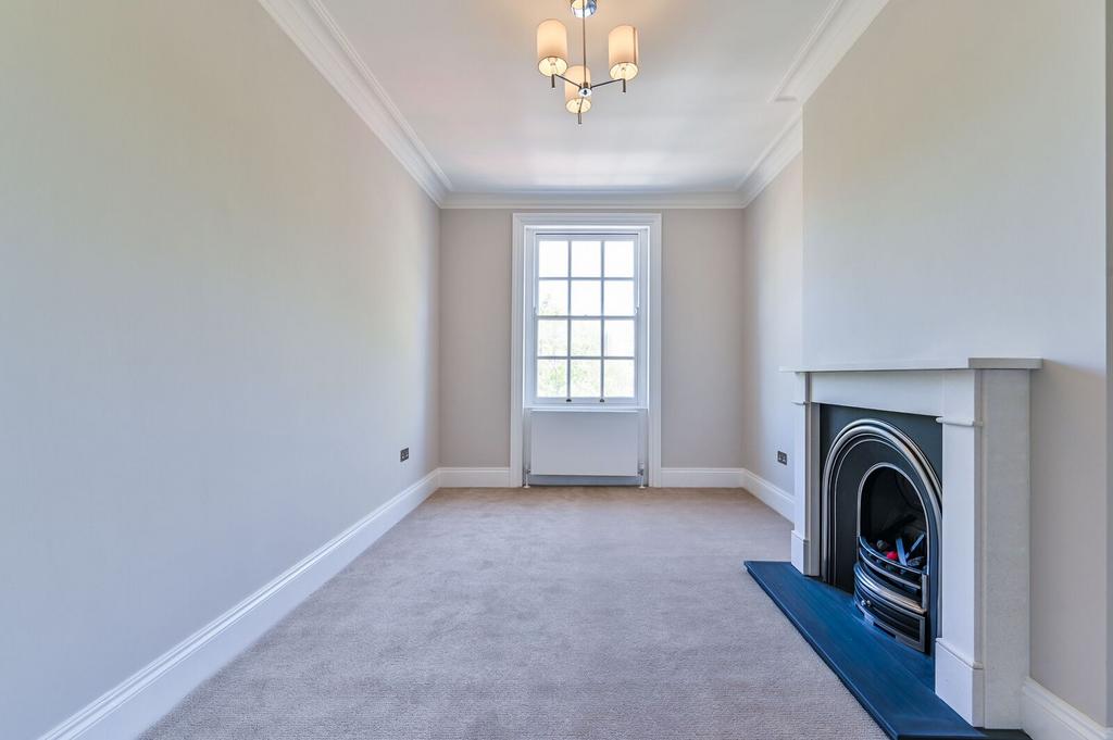 Living room, fireplace