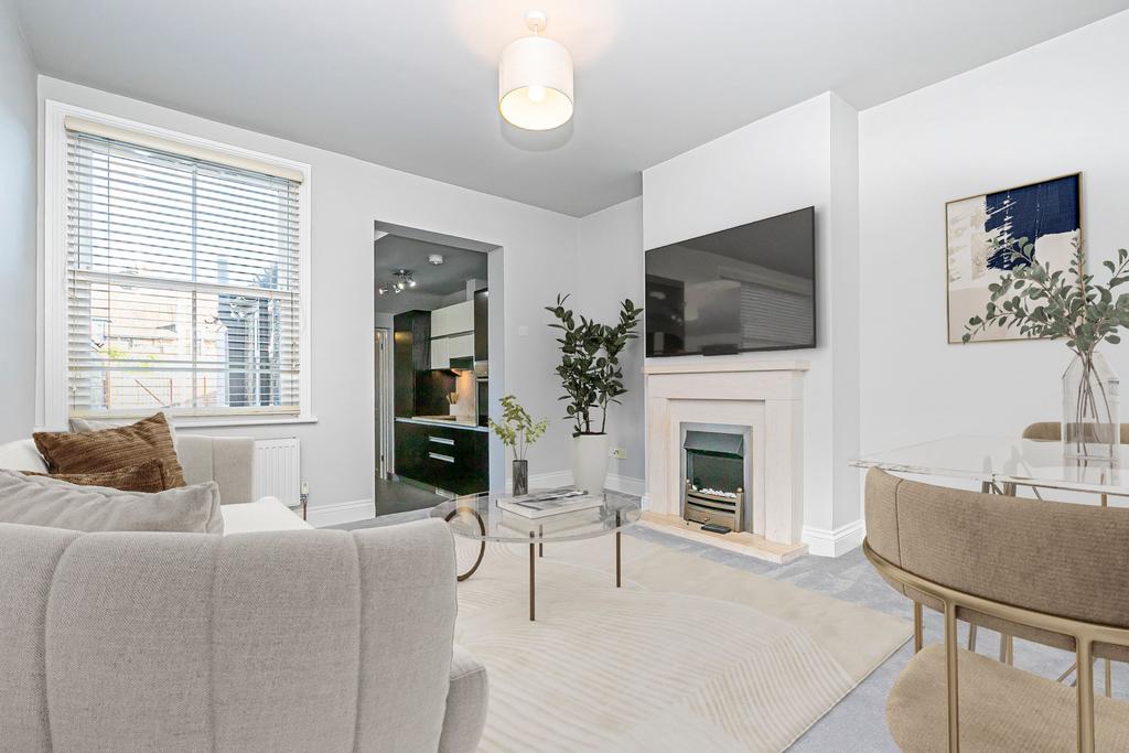 Living room, fireplace