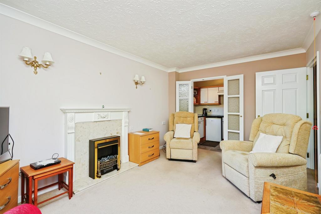 Living room, fireplace