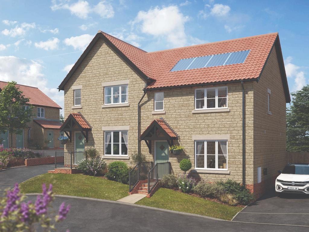 House exterior, solar panels