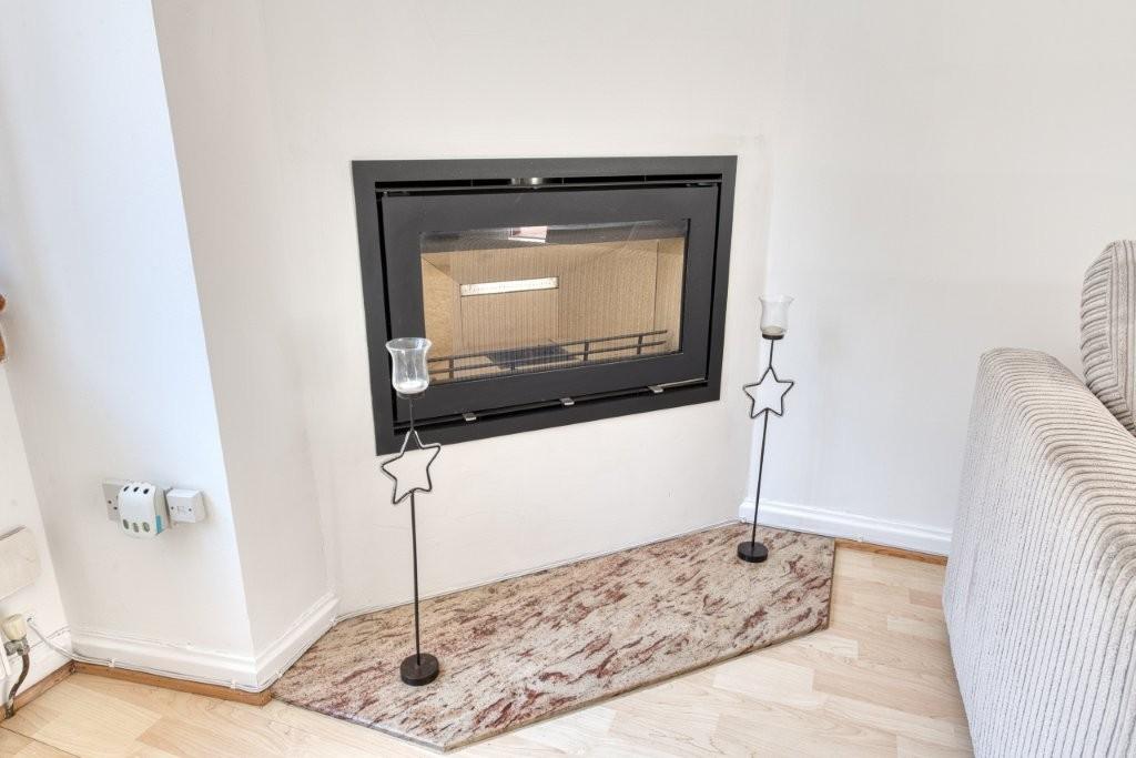 Living room, fireplace