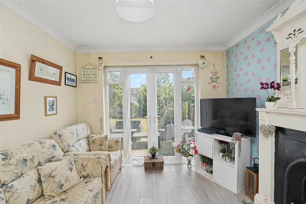 Living room, fireplace