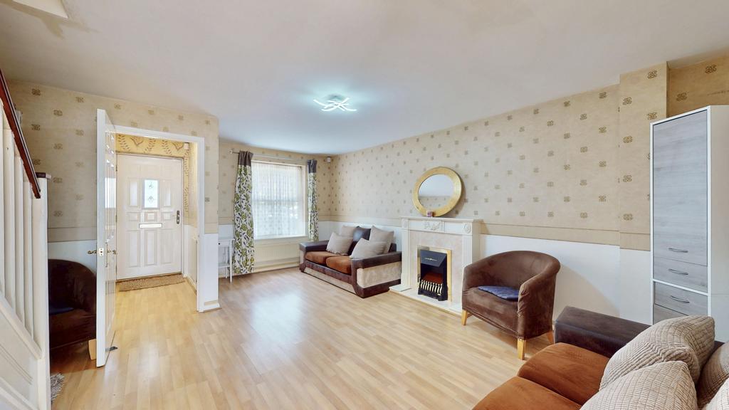 Living room, fireplace