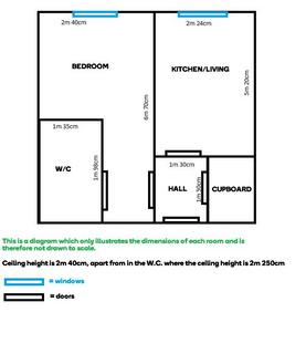 Studio to rent, Calgary Street, Glasgow G4