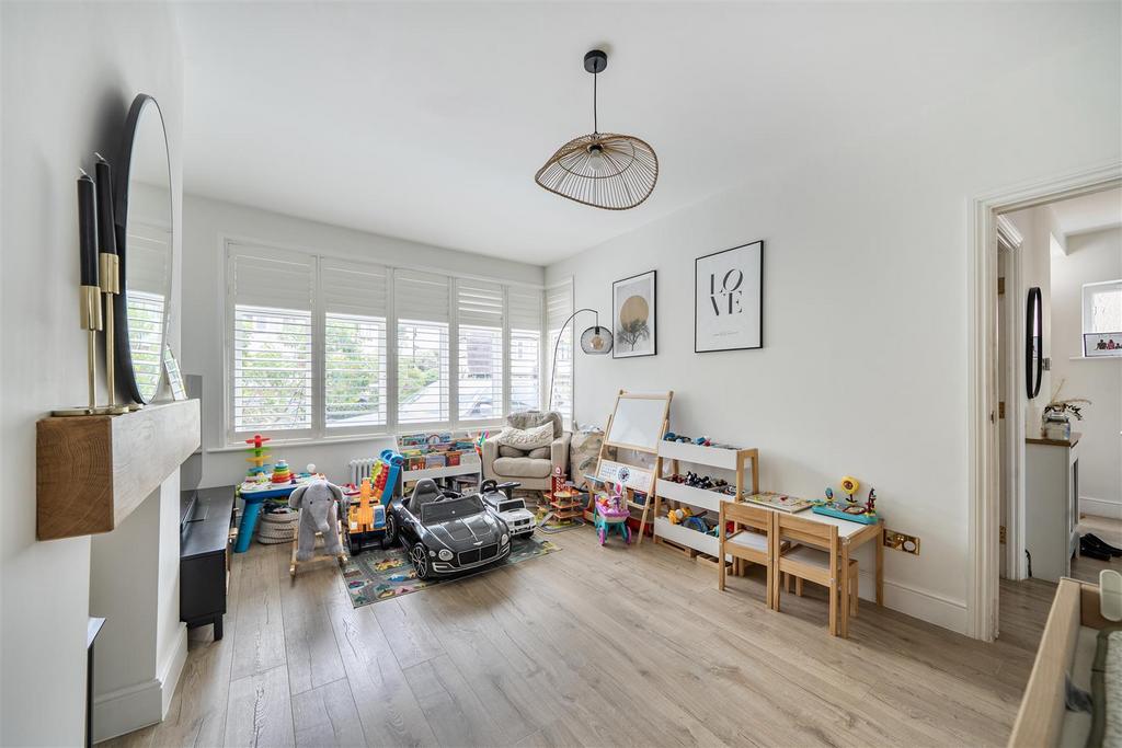 Playroom, fireplace