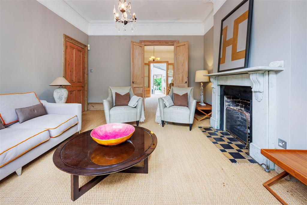 Living room, fireplace