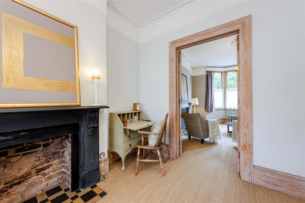 Living room, fireplace