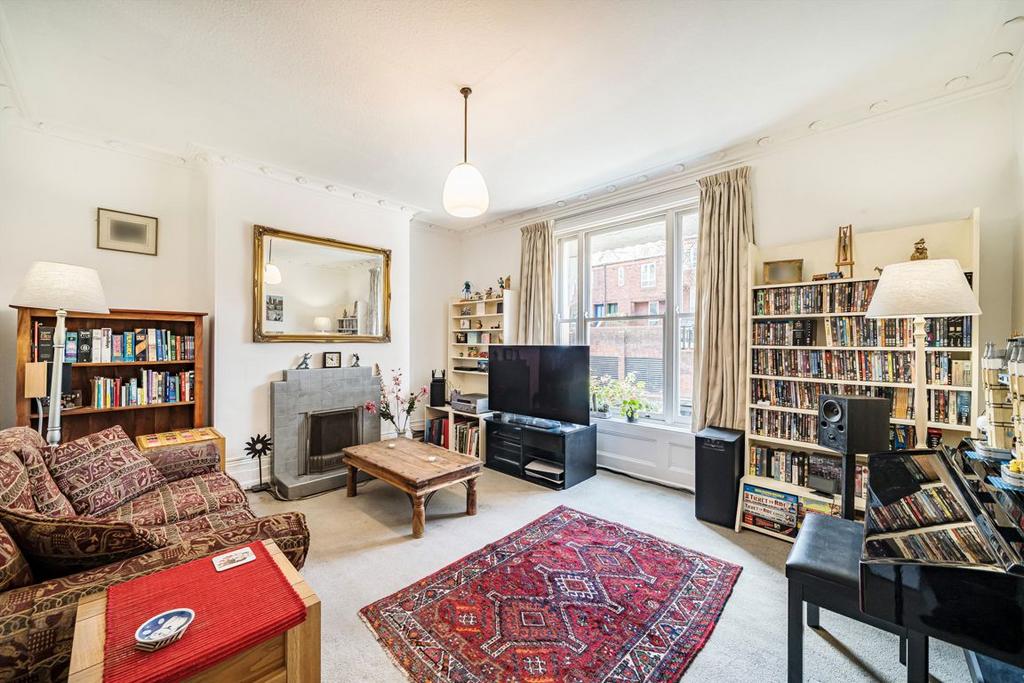 Living room, fireplace