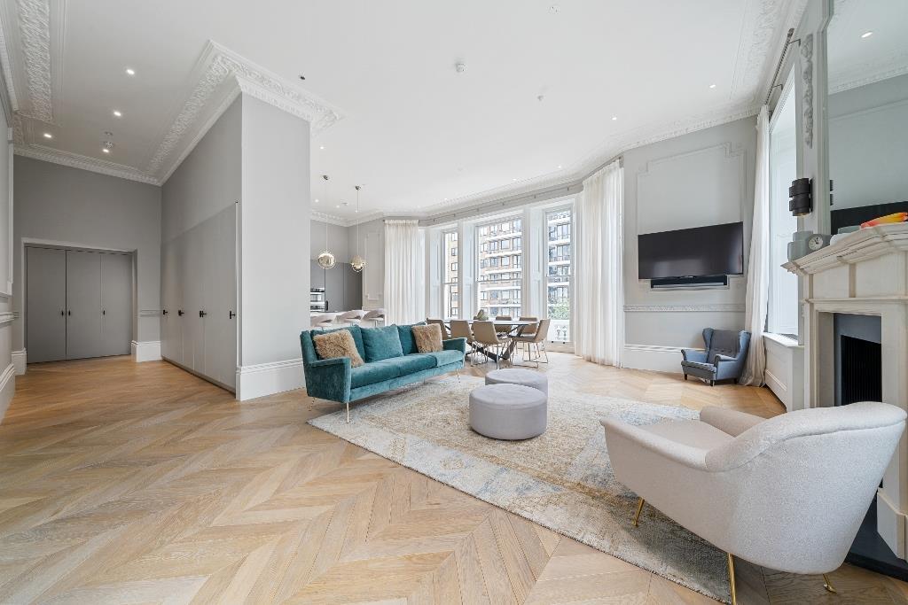 Living room, fireplace