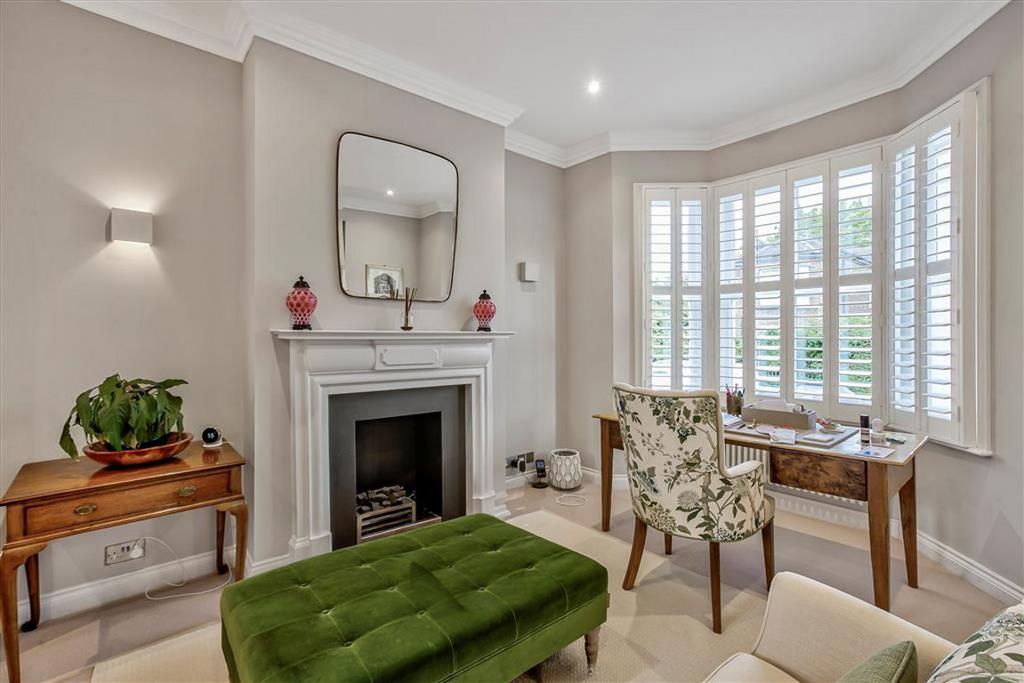 Living room, fireplace