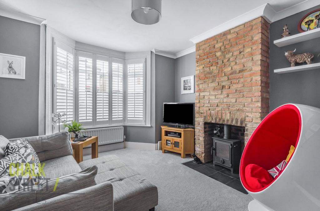 Living room, fireplace