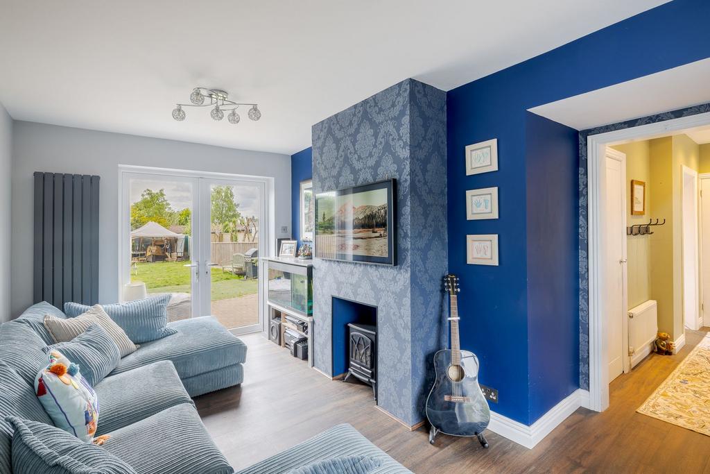 Living room, fireplace