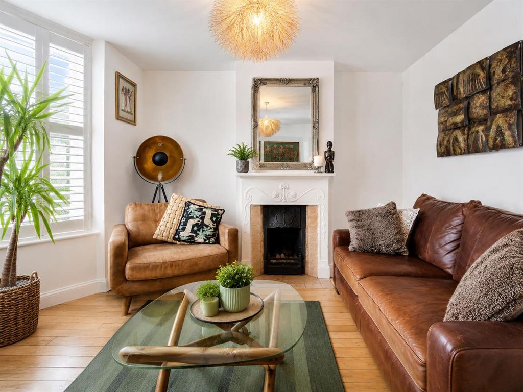 Living room, fireplace