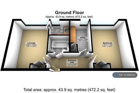 1 bedroom flat to rent, The Hendre Flats, Brynmawr, Wales, NP23