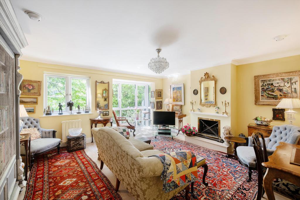 Living room, fireplace