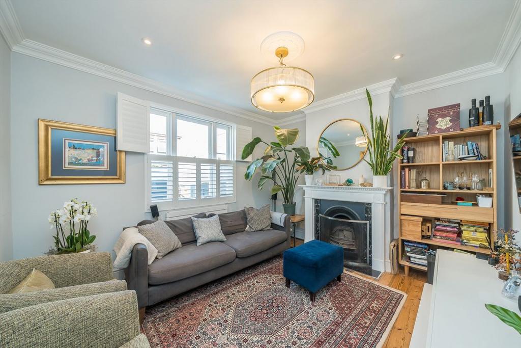Living room, fireplace