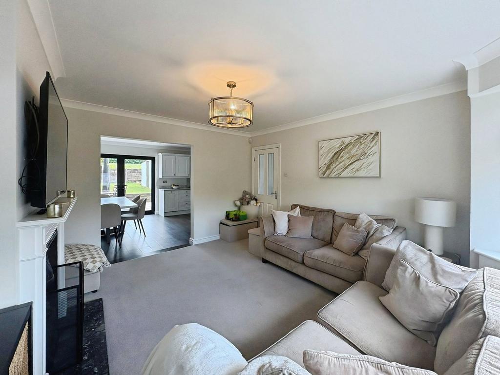 Open-plan living area, open plan living, fireplace