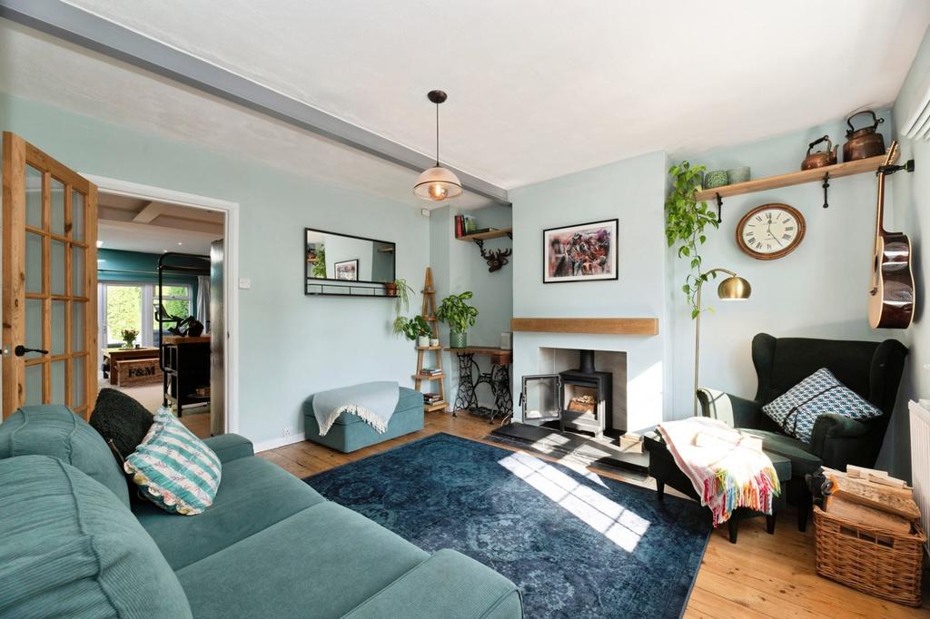 Living room, fireplace