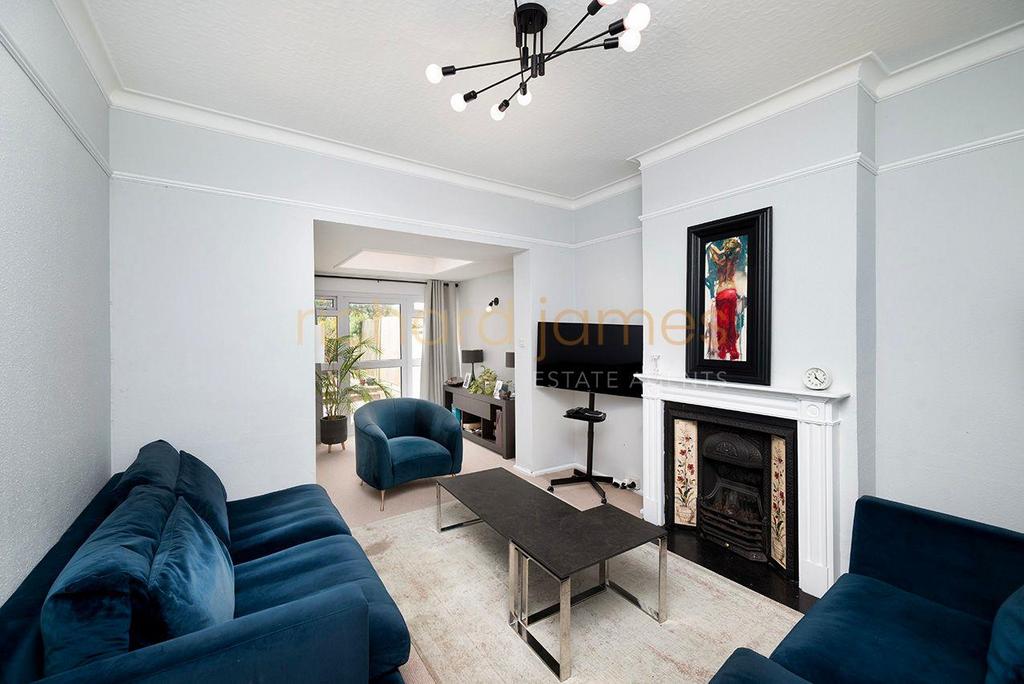 Living room, fireplace