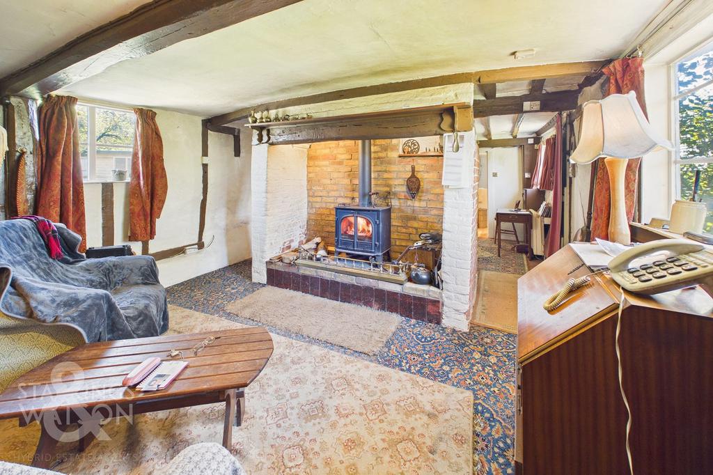 Living room, fireplace