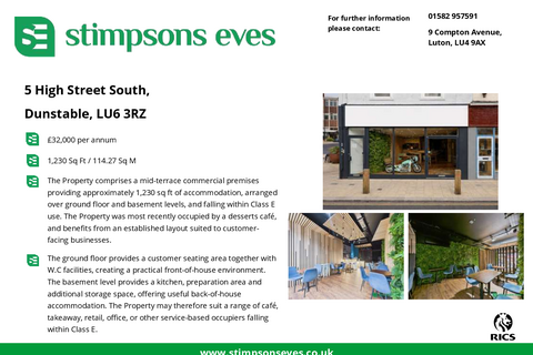 Restaurant to rent, 5 High St S Dunstable LU6 3RZ