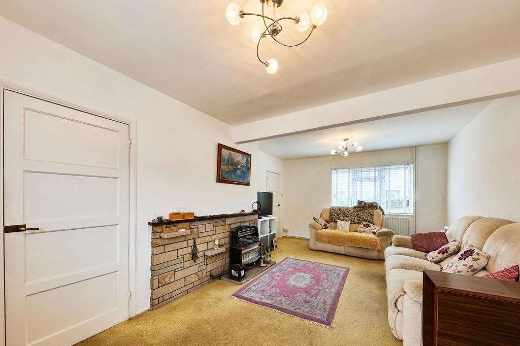 Living room, fireplace