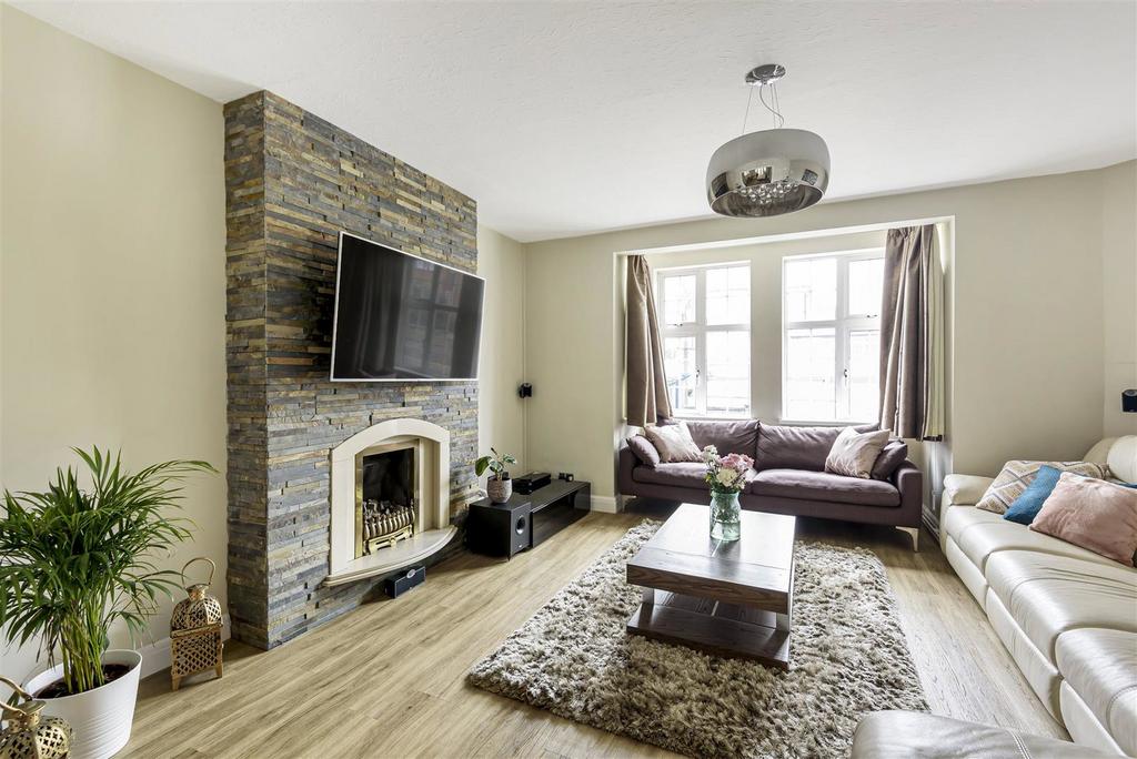 Living room, fireplace