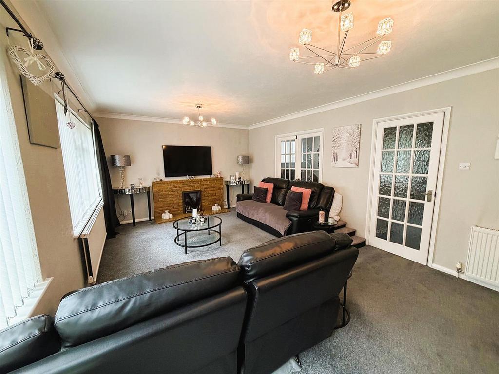 Living room, fireplace
