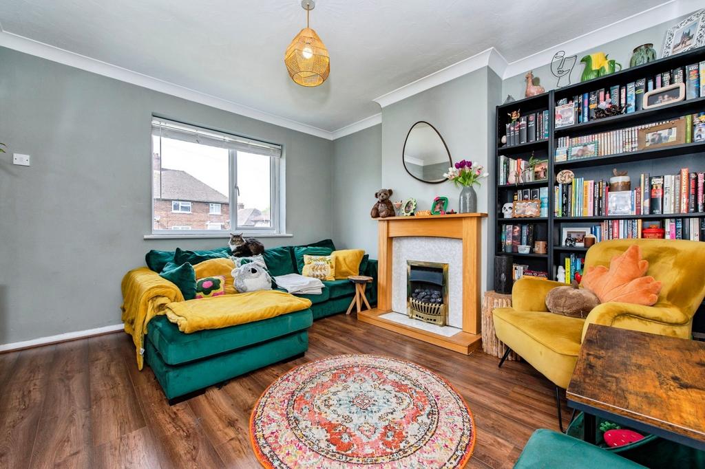 Living room, fireplace