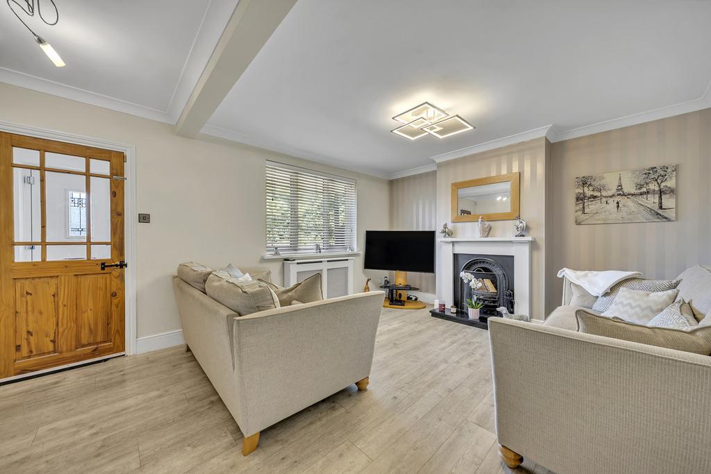 Living room, fireplace