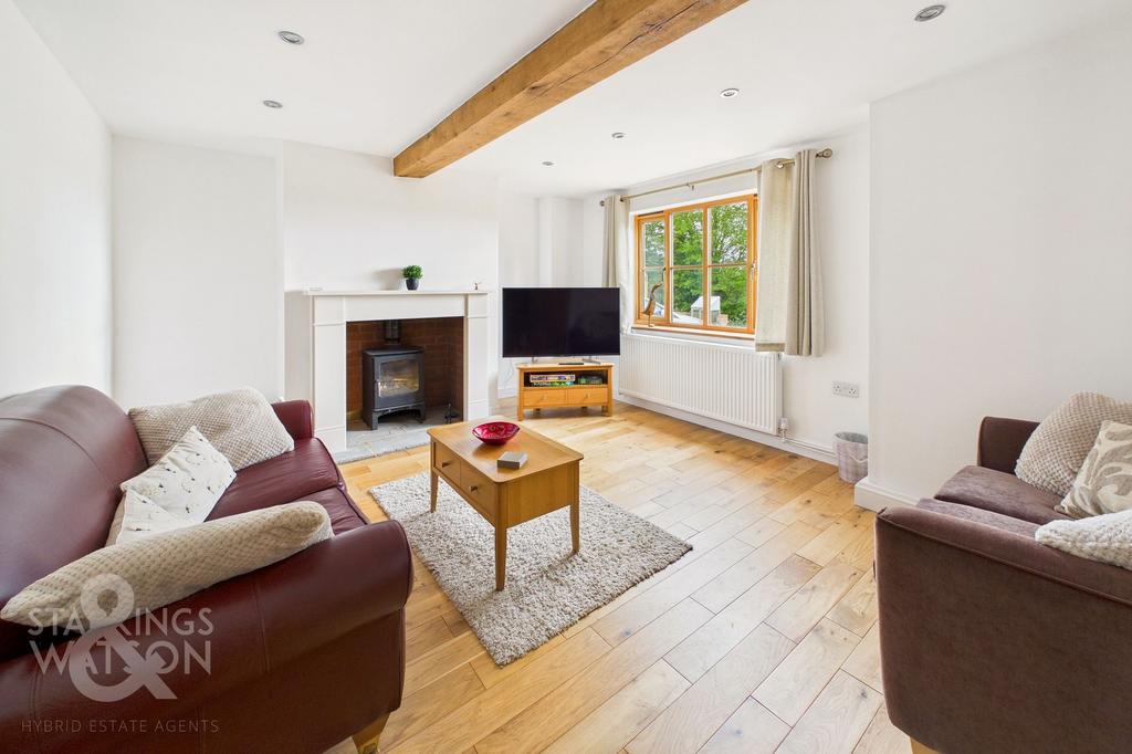 Living room, fireplace