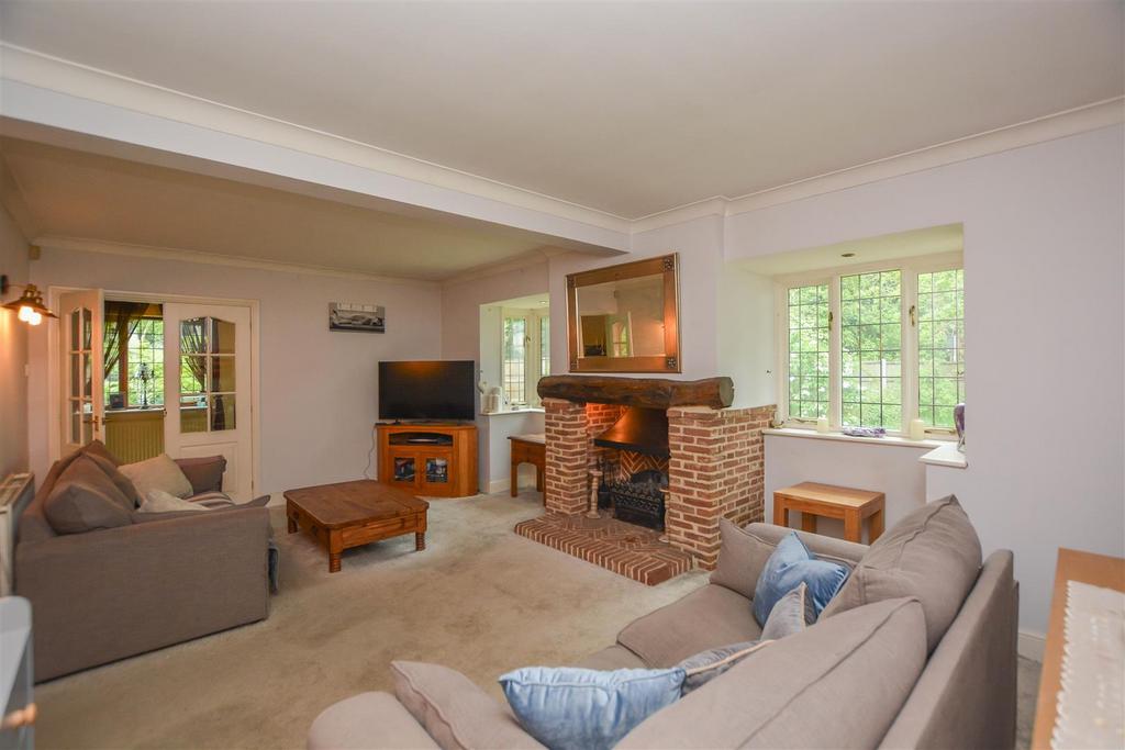 Living room, fireplace