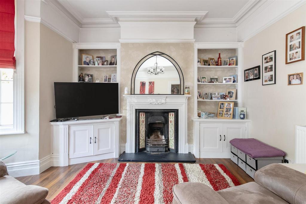 Living room, fireplace