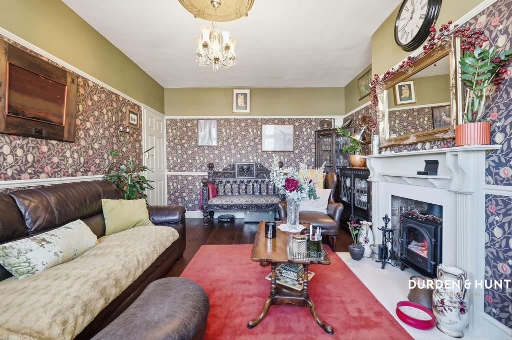 Living room, fireplace