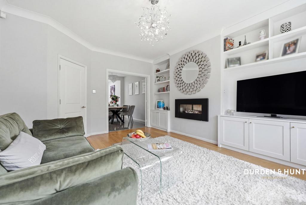 Living room, fireplace