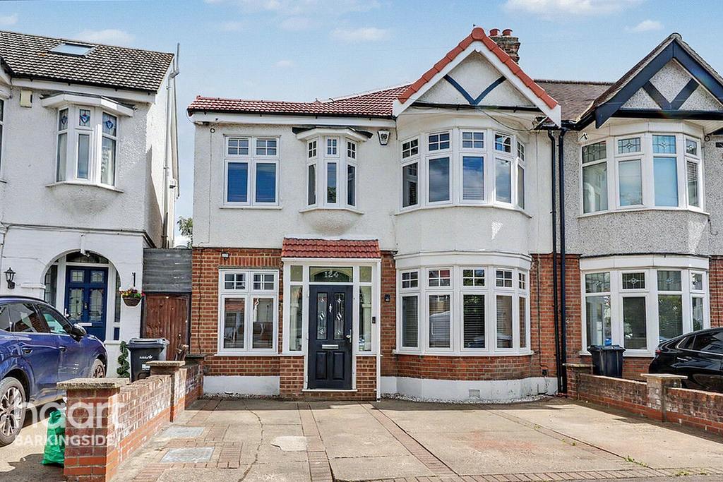 Semi-detached house exterior, driveway