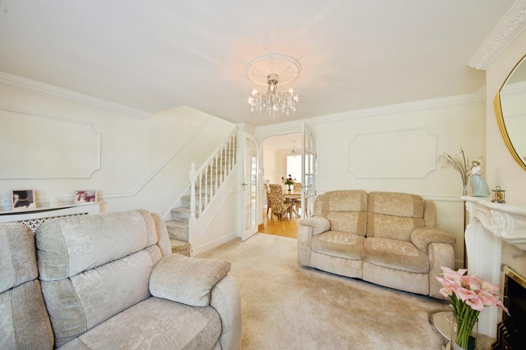 Living room, fireplace