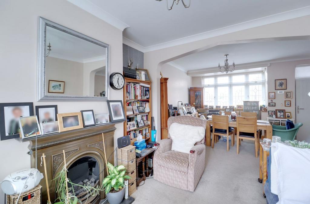 Living room, fireplace