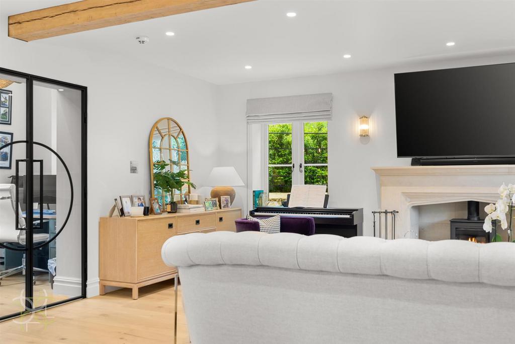Living room, fireplace