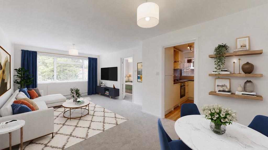 Open-plan living area, open plan living