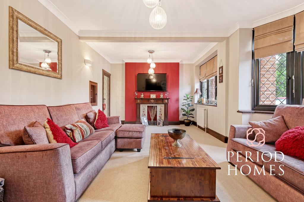 Living room, fireplace