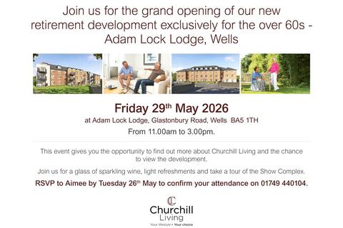 1 bedroom apartment for sale, Plot 42, Adam Lock Lodge, Glastonbury Road, Wells, Somerset, BA5