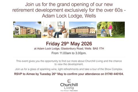 1 bedroom apartment for sale, Plot 32, Adam Lock Lodge, Glastonbury Road, Wells, Somerset, BA5