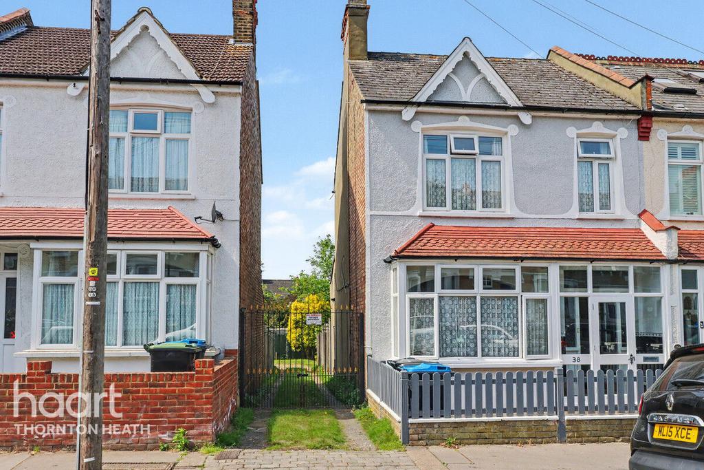 Semi-detached house exterior, driveway