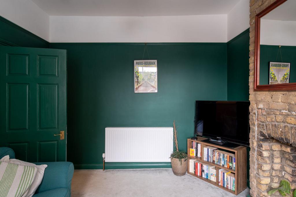 Living room, fireplace