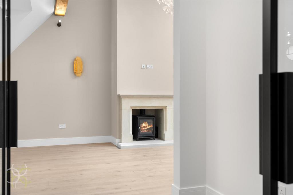Living room, fireplace