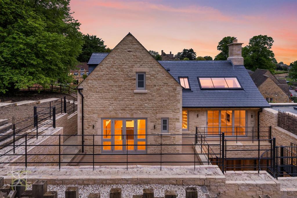 House exterior, solar panels