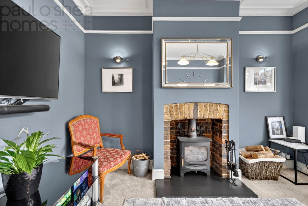 Living room, fireplace