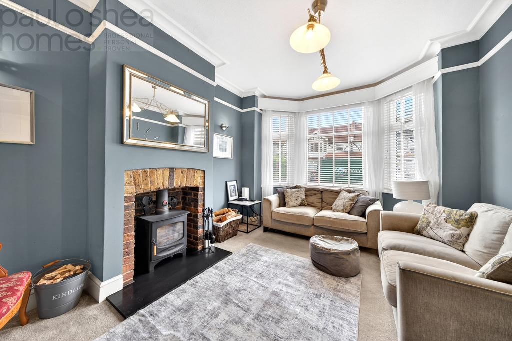 Living room, fireplace