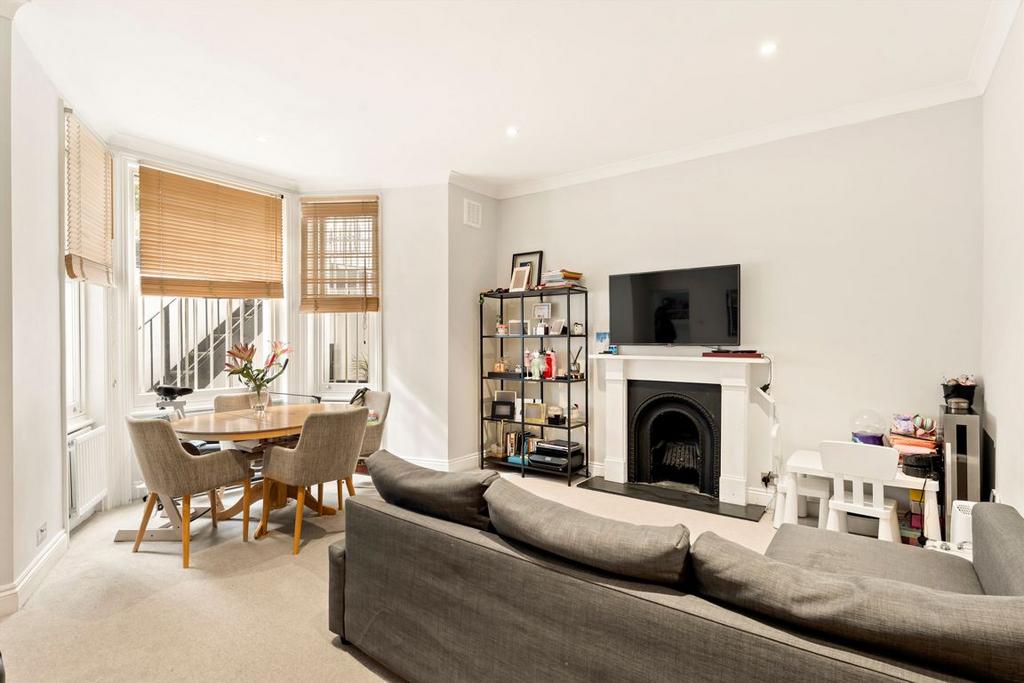 Living room, fireplace